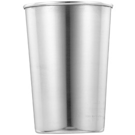 SOLUSTRE Stainless Steel Water Tumbler Cup for Bathroom and Home Use Brushed Silver Mouthwash Beverage Cup Multi Use Easy to Clean for Parties and Everyday Drinks