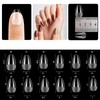 Pack of 240 Nail Tips, Fake Nails Transparent, Full Cover