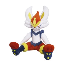 Sanei Boeki PP177 Pokémon All Star Collection Plush Toy, Cinderace, Size S, W 4.9 x D 6.7 x H 8.7 in (12.5 × 17 × 22 cm)