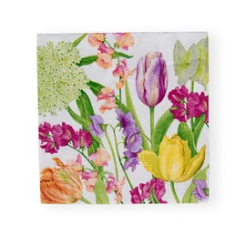 Caspari Spring Flower Show Dinner Napkins - 20 Per Package