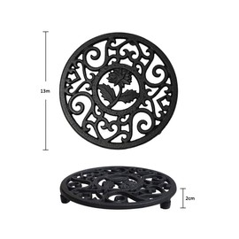 Pot Trivet Flower Shaped Teapot Rest Heat Resistant Bottle Bed Iron Cookware