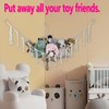 fxqtomio Hanging Toy Storage Net, Cotton Rope Hammock with Wooden