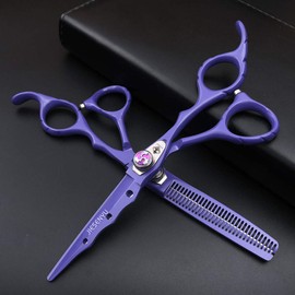 JEISENYU Jieesenyu Hairdressing Scissors 6'' High End Flame Screw 440C Steel