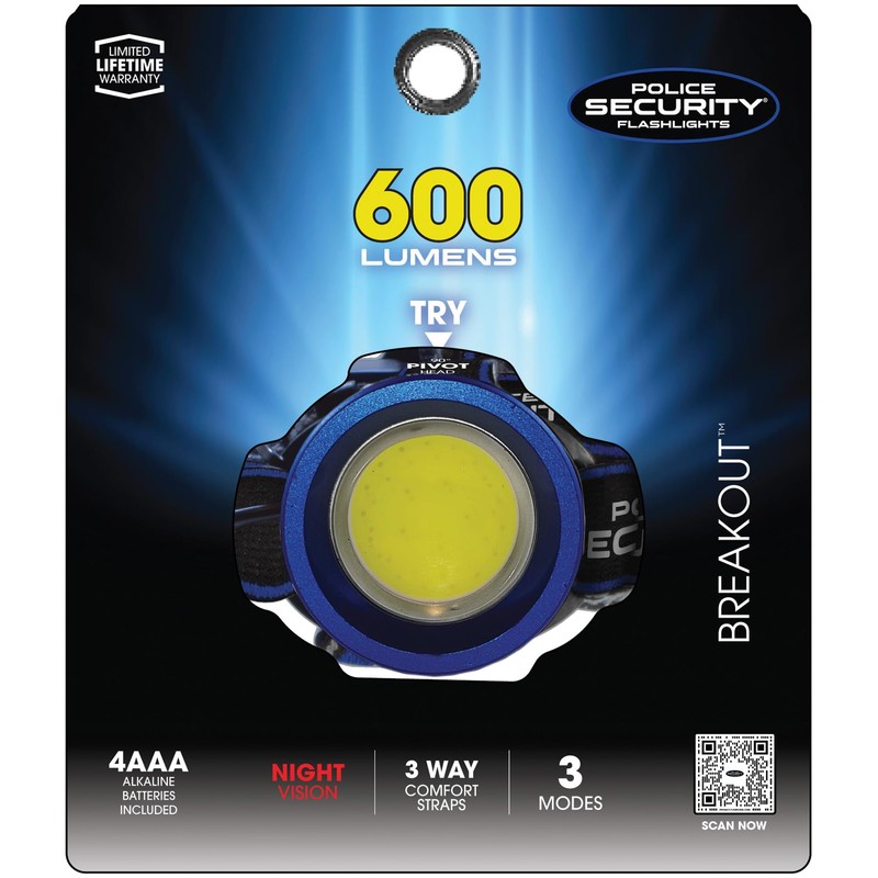 Police Security Breakout COB Headlamp - Ultra Bright - 600