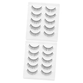 Healeved 10pairs False Eyelashes Natural Look Lashes for Cosplay Wedding and Photography Your Charm Soft Reusable Lightweight Falsies