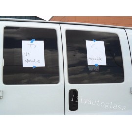 NAGD Fit 96-25 GMC Savana Passenger Side Rear Hinged Door Window Glass Stationary