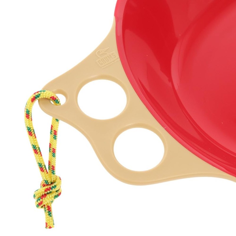 CHUMS CH62-1732-B053-00 Camper Curry Plate, Beige/Red, 10.2 x 6.7 x