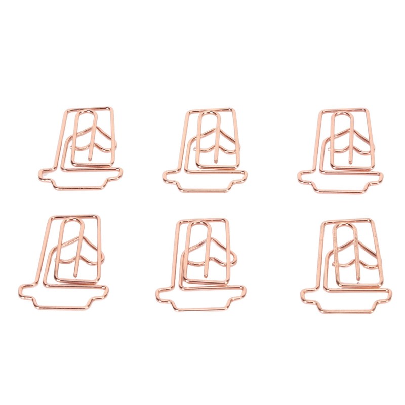 100pcs Paper Clips Innovative Cute Rose Coffee Cup Shape Reusable