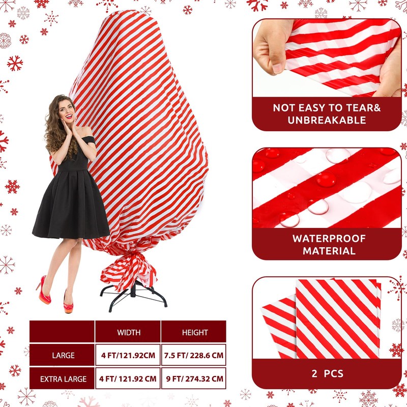 Teling Large Christmas Tree Storage Bag Jumbo Christmas Tree Removal