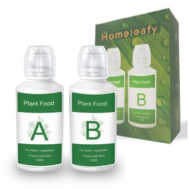 Hydroponics Nutrients (200ml), Hydroponic Plant Food, A & B Hydroponic Plant Fertilizer for Indoor Hydroponic Systems, Vegetables, Fruits, Flowers