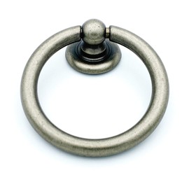 Antique Silver Ring Pulls Nickel Cabinet Knobs and Pulls Kitchen Furniture Handles (Large)