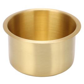 Aramox Portavasos para Barco, Yate, RV, Mesas de Póquer, Sofás Funcionales - Acero Inoxidable con Baño de Cobre - Dorado