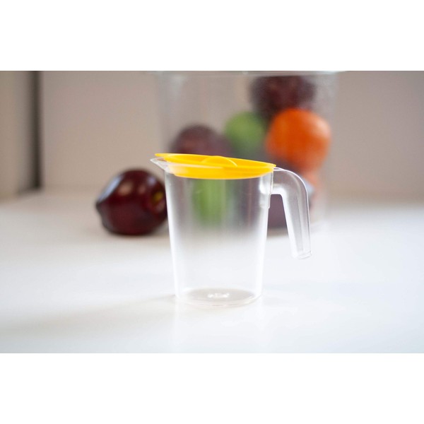 Roltex Set of 4 500ml Clear Frosted Jugs with Coloured