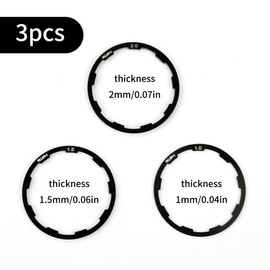 Luckious Bicycle Flywheel Freewheel Washers - 3 PCS Aluminium Alloy Spacer Set for Mountain and Road Bikes