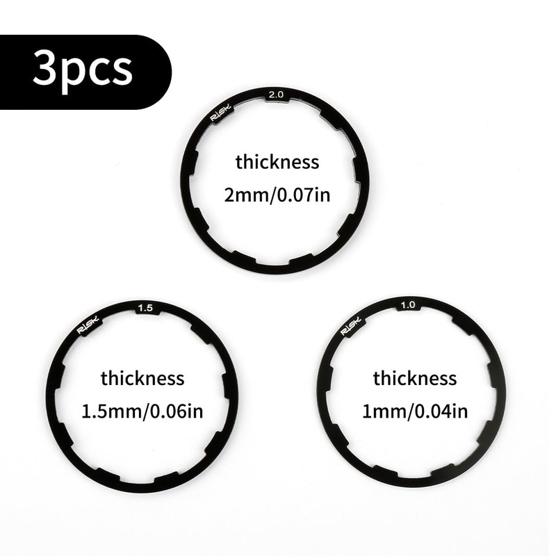 Luckious Bicycle Flywheel Freewheel Washers - 3 PCS Aluminium Alloy