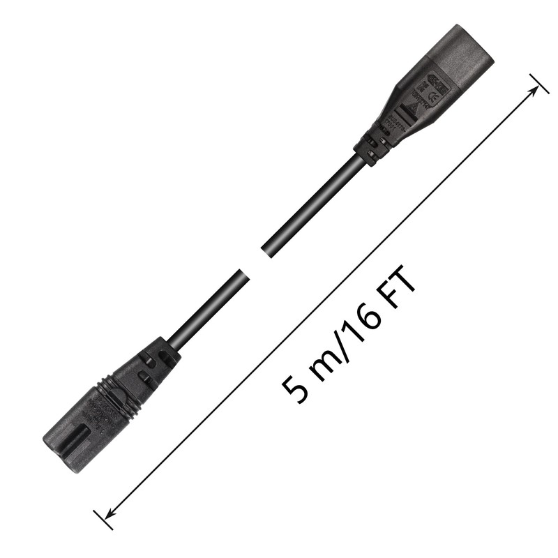CERRXIAN 16 feet IEC 320 C7 to C8 power cable
