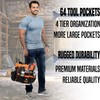 Rugged Tools Bucket Tool Organizer - 64 Pocket Bucket Caddy