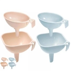 소분용기 깔대기 타원+사각 2개세트 샴푸 기름 곡식 가루 소분 Mini Container Scoop Oval+Square 2PCS Set for Shampoo Oil Grain Powder Dispensing