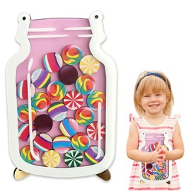 Wooden Reward Jar for Kids,Candy Reward Jar System with 30 Reward Tokens, Potty Training Reward Jar, Home and Class Incentive Jar Potty for Kids, Boys and Girls