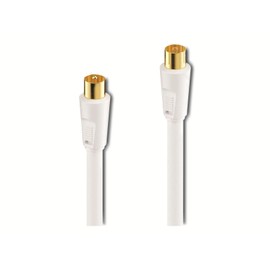 sonero Antennenkabel SAT Kabel Koaxialkabel Satelitenkabel mit Ferrite TV 4fach geschirmt, für HDTV, Receiver, Internet, Satelit, DAB, Radio, 5,0m