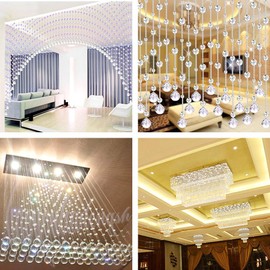 4pcs Fengshui Crystal Ball Prism Pendant Suncatcher Hanging Crystals Rainbow Prisms for Windows (20mm,30mm,40mm,50mm)