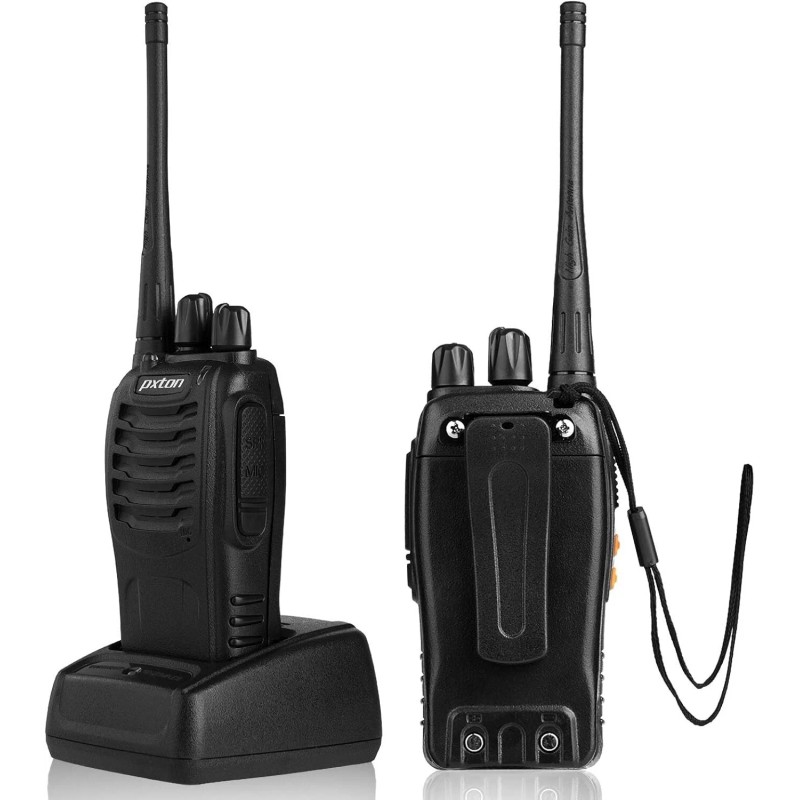 pxton 100 Mile Walkie Talkies Waterproof 4 Pack Two-Way Radios