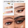 Eyeshadow Palette Matt 5 Colours, Nude Brown Cream Eyeshadow, Waterproof,