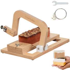 Wooden Wire Soap Cutter, Adjustable Wire Soap Slicer Cutting Tool for Handmade Soap Candles Trimming Cheese Making