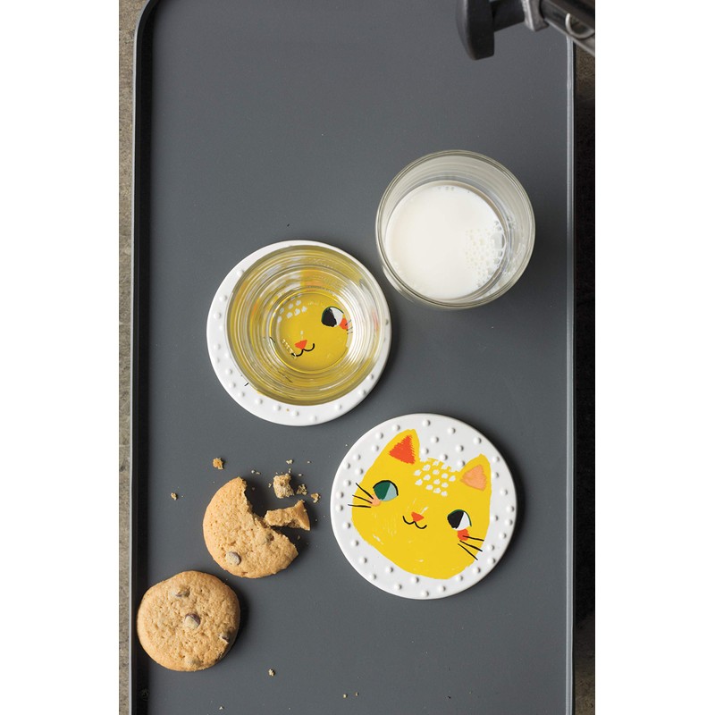 Danica Studio Ceramic 4 Meow Coaster Set