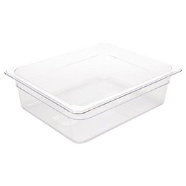 Vogue U229 1/2 Gastronorm Container 100mm 6 Litre Clear Catering Food Storage Pan
