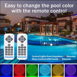 Pool Light Blub, 12V 50W RGB Color Changing LED Pool Lights for Inground Pool, E26 Replacement Bulbs for 500W Pentair and Hayward Fixture with Remote Control