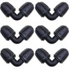 CTRICALVER 1/2" Irrigation Fittings, 6 Elbow Connectors, Irrigation Pipe Connector,
