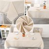 SUCHDECO Beige Tablecloth Linen Rectangular Tablecloth Washable Kitchen Tablecloth for