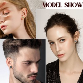 Protection Evil Eye Half Open Earrings Dainty Huggie Hoop Earrings 18 Carat Gold Over 925 Sterling Silver Eye of Protection Piercing Boho Earrings Lucky Jewellery for Women Teenager Girls FE0199Y,