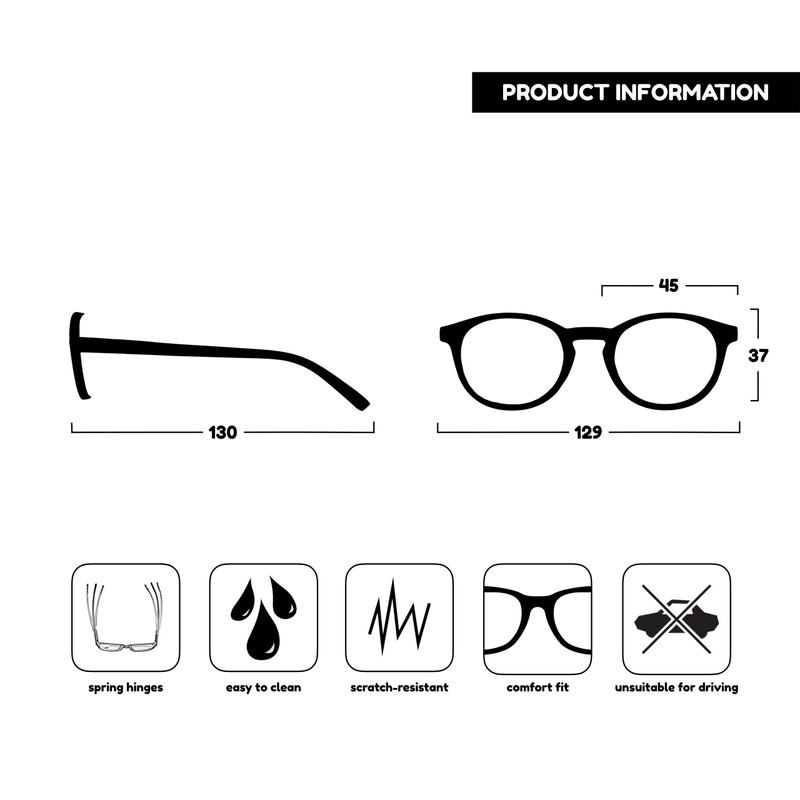 OPULIZE Zen MM24-2Q 2.00 Long Distance Glasses Pack of 2
