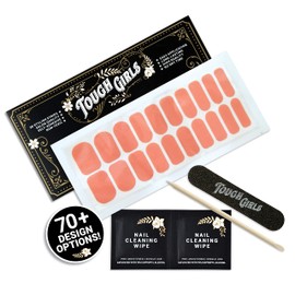 TOUGH GIRLS | 20 Exquisite Gel Nail Polish Strips w/Application Accessories - No UV/LED Lamp Required (Coral)