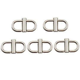 ZHU YU CHUN 5 Pcs Adjustable Metal Buckles for Chain Strap Bag, Chain Links Tiny Clip to Shorten Length of Metal Chain (Silver)
