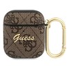 Guess GUA24GSMW Case for AirPods Brown 4G Script Metal Collection