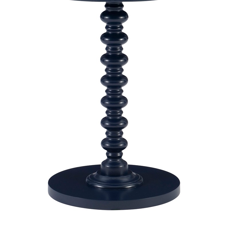 Powell Navy Blue Tarkin Round Turned Spindle Pedestal Side Accent