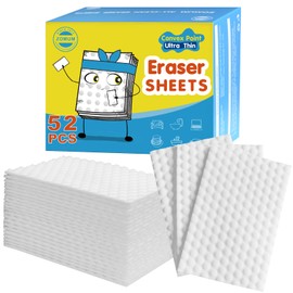 52 Count Upgrade Convex Point Magic Sponge Eraser Sheets,Disposable Portable Magic Cleaning Eraser Thin Wipes for kitchenware Bathroom Faucets Ceramic Articles Car Interiors Hard-to-Reach Places