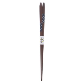 Ishida Pentagonal Margaret Wooden (Natural Wood) Blue Chopsticks 11.0 inches (28 cm)