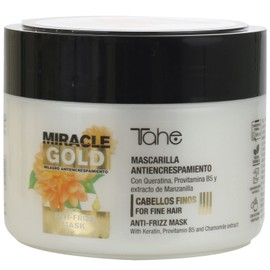Tahe Miracle Gold Anti-Frizz Mask for Fine Hair with Keratin, Provitamin B5 and Chamomile Extract, 300 ml