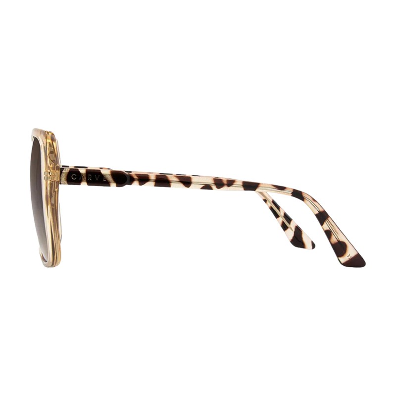 CARVE Ebony Sunglasses – Gloss Translucent Tea Frame, Brown Gradient