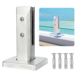 LukLoy 1 Pack 316 Stainless Steel Glass Railing Spigot N.W 2.1lb Heavy Duty Glass Railing Post Clamps for Home Garden Stairs Balustrade Balcony (1 Pack, NW 2.1lb, GW 3.0lb) - Level 2