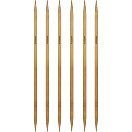 6Pcs 6mm Wooden Double Pointed Knitting Needles US Size 10 for DIY Yarn Craft Set,Socks,Sweater, Nice Gift for Women Adults Kids Children Beginners