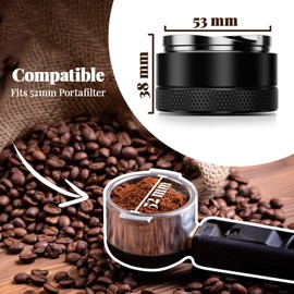 NEUTYPECHIC Coffee Distributor, Espresso Leveler Compensation Tool, Coffee Distributor Barista Tool for Sage Barista Pro, Leveler for Sage Barista Express, De'Longhi (53 mm)