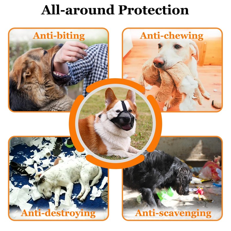 Crazy Felix Dog Muzzle, Soft Mesh Muzzle for Small Medium