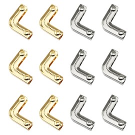 yyangz 16PCS Zinc Alloy Corner Protector Bag Buckle Handbags Leather Decorative Corner Strip Luggage Hardware Accessories Bag Sealing Edge Buckle for Books Albums Folder Cover Protection Fixed Buckle