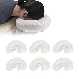 Brrnoo Headrest Covers Face Cradle Covers,50pcs Beauty Salon Headrest Covers Breathable U Shaped Massage Headrest Cover Elastic Face Rest Pillow Covers for Massage Tables