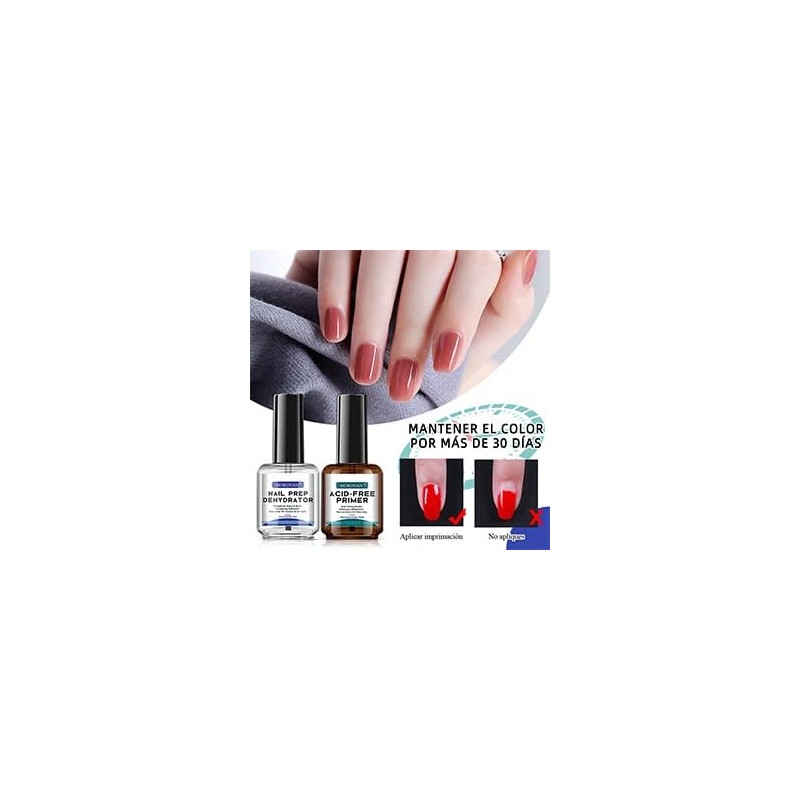 Morovan kit de imprimación de uñas con deshidratador de preparación